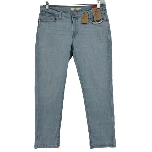 Levi's Boyfriend Jeans Women's Size 31 Mid Rise Relaxed Tapered Stretch Denim - Picture 1 of 13